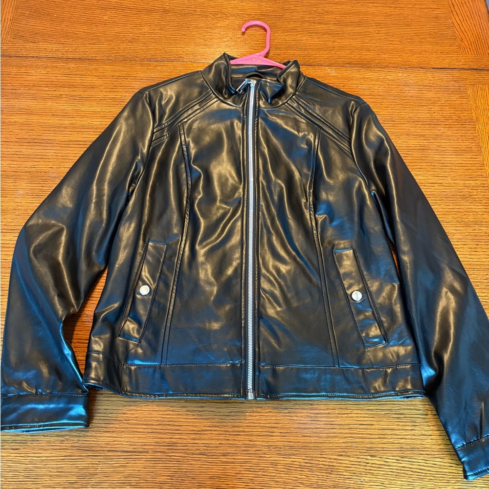 Vince Camuto Black Faux Leather Jacket